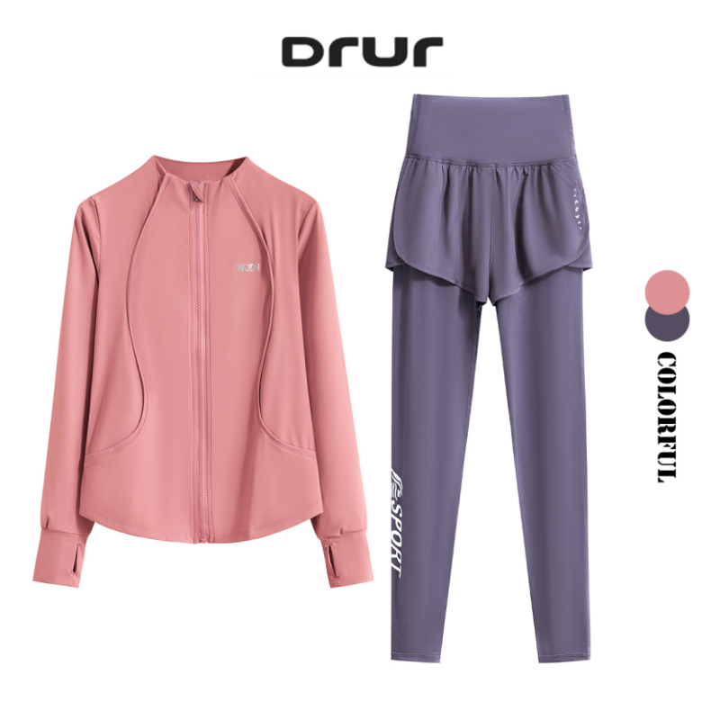 Winter Yoga Clothing - DRUR M-4XL Yoga Outfits 2 Piece
