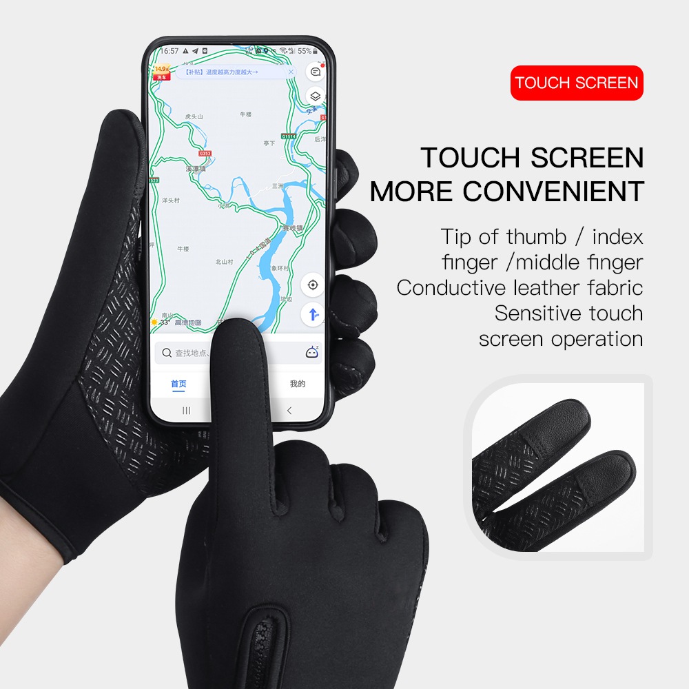 Autumn Winter Warm Cycling Glo - Waterproof Mitten Ski 评论和价格