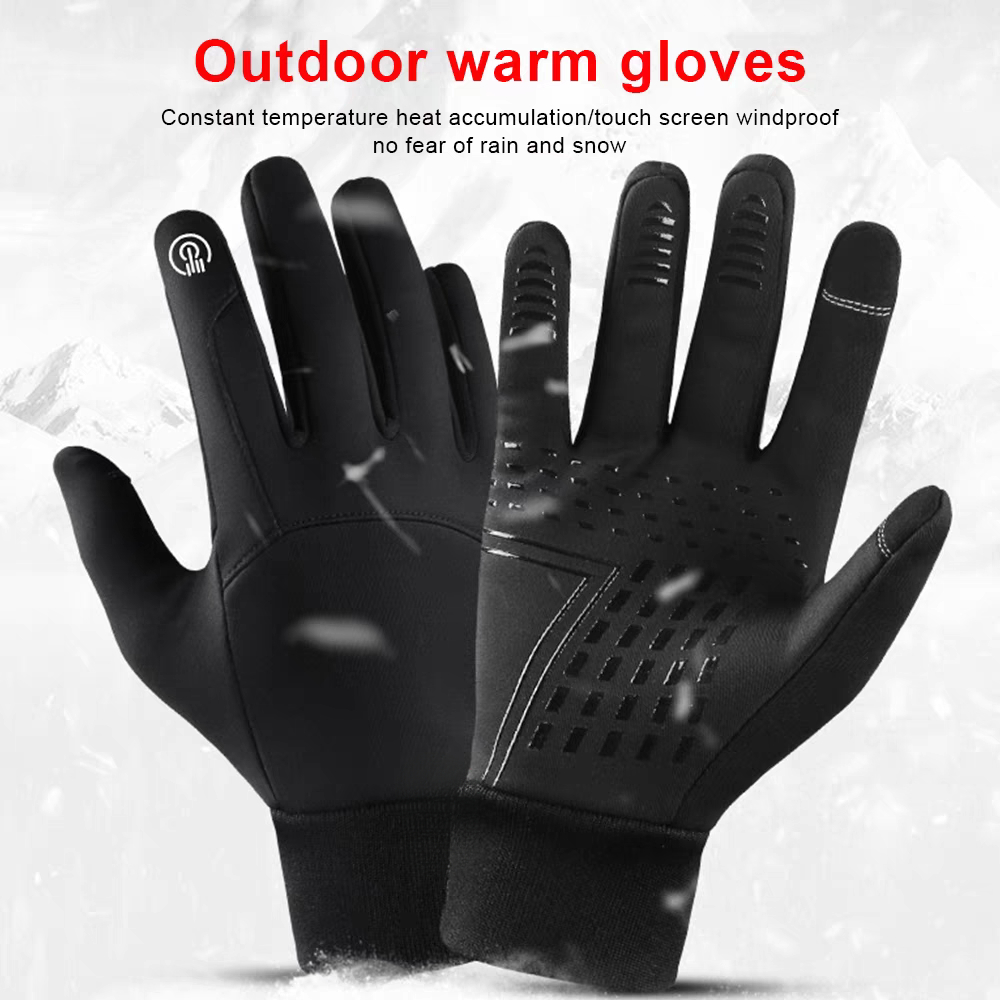 Autumn Winter Men Women Gloves - Waterproof Mitten Ski 评论和价格