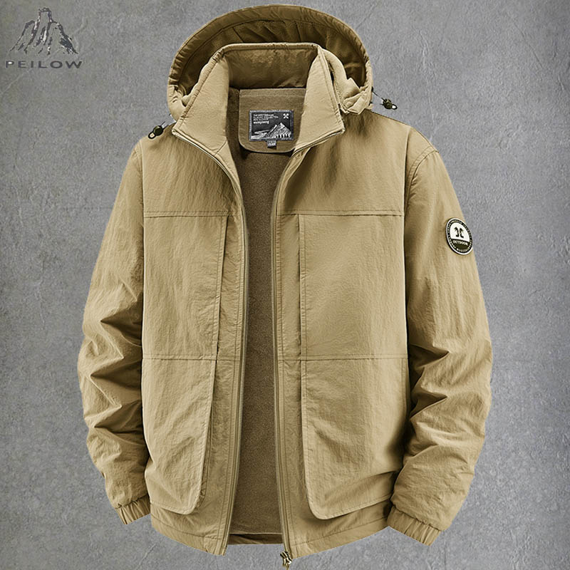 Plus Velvet Thick Warm Multi P - Quality Winter Clothing Bomber Jacket 评论和价格
