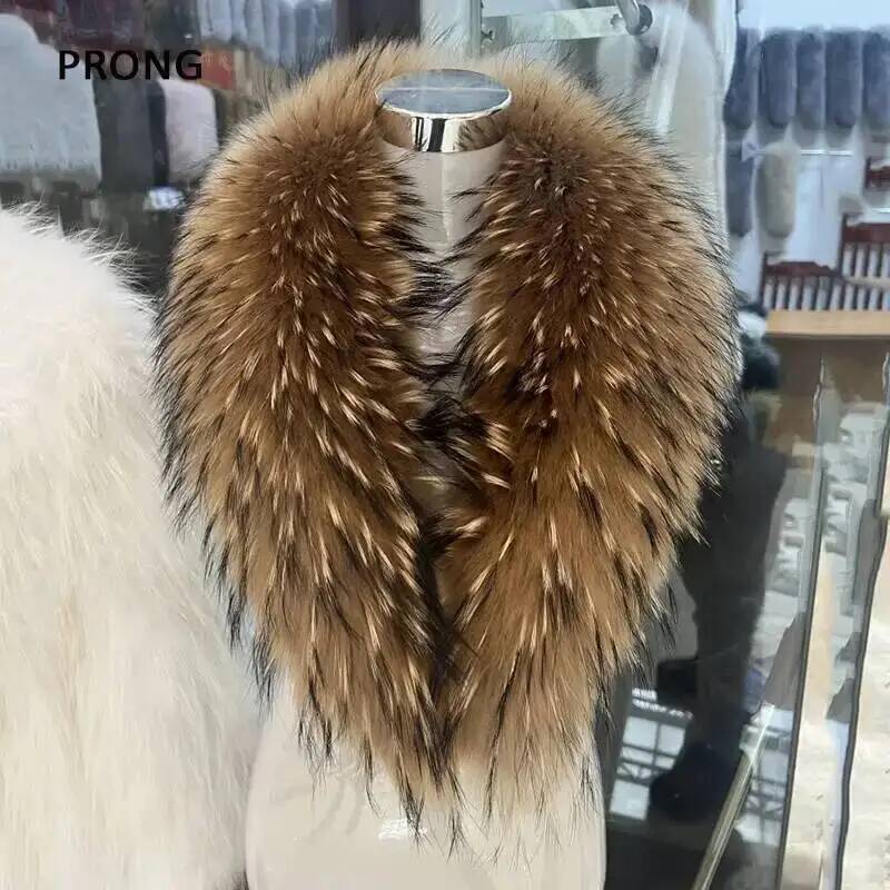 Natural Raccoon Fur Collar Rea - Winter Clothing Deals 评论和价格
