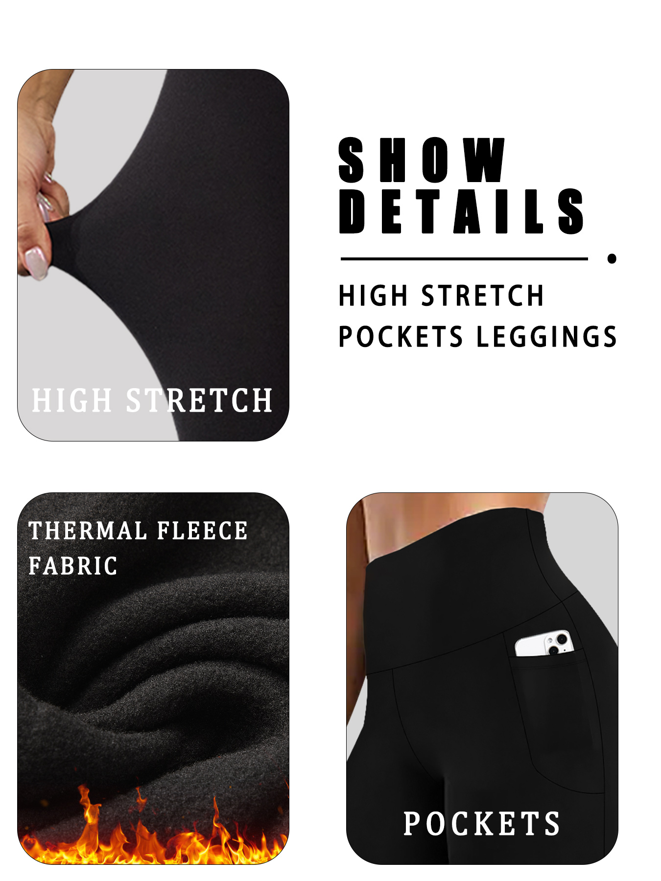 Womens Thermal Fleece Lined Hi - Winter Yoga Clothing 评论和价格