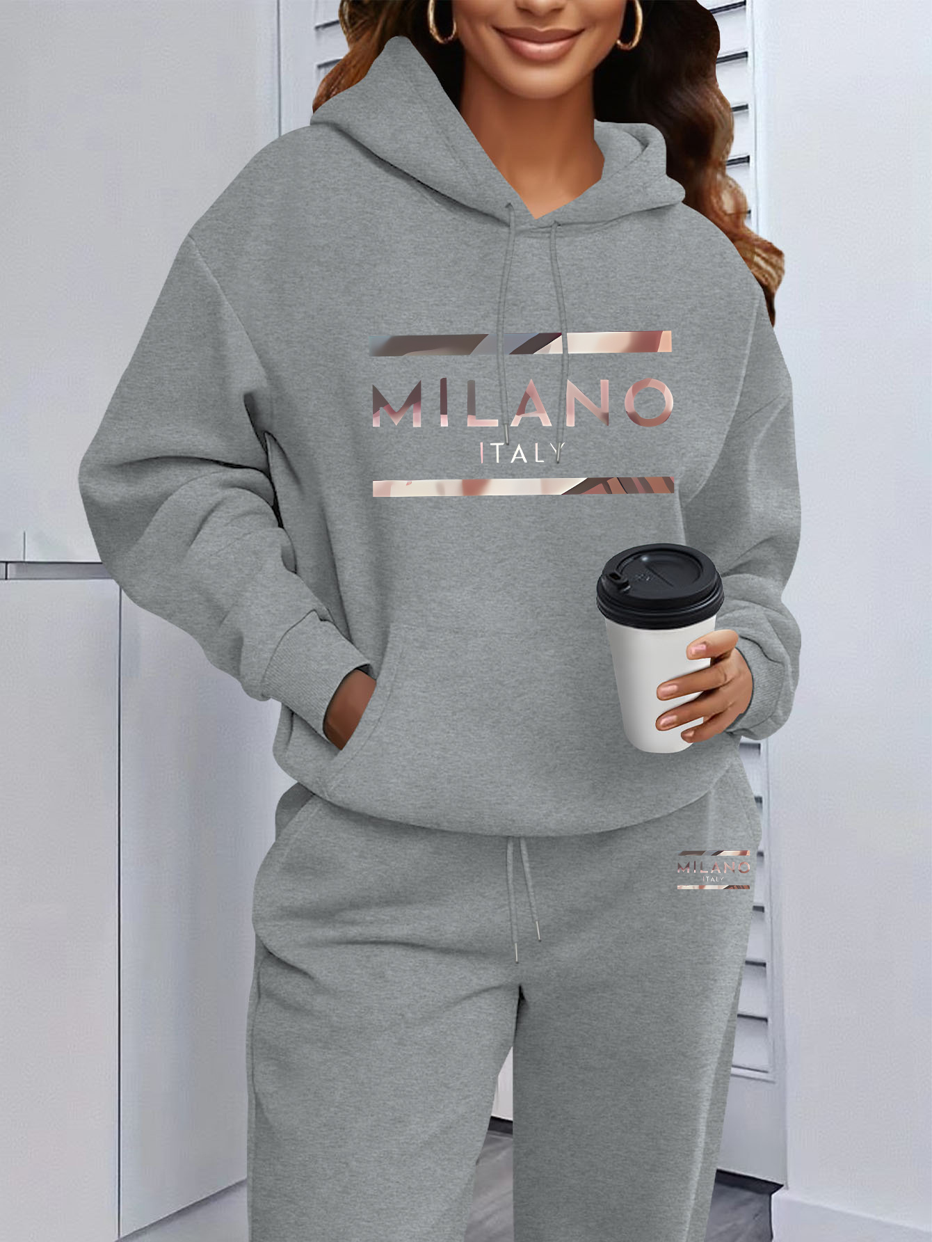 2026 Womens Print Hooded Sweat - Winter Clothing For 评论和价格