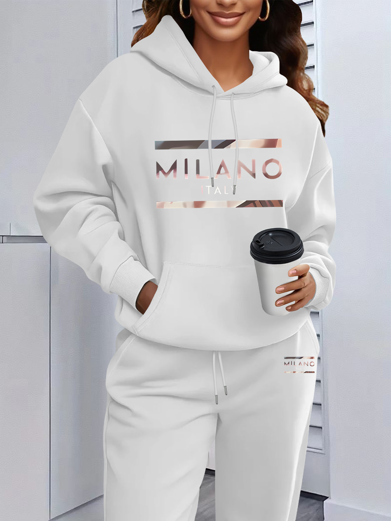 2026 Womens Print Hooded Sweat - Winter Clothing For 评论和价格
