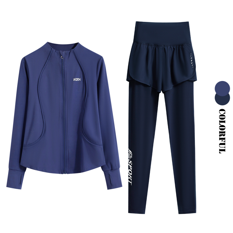 DRUR M-4XL Yoga Outfits 2 Piec - Winter Yoga Clothing 评论和价格