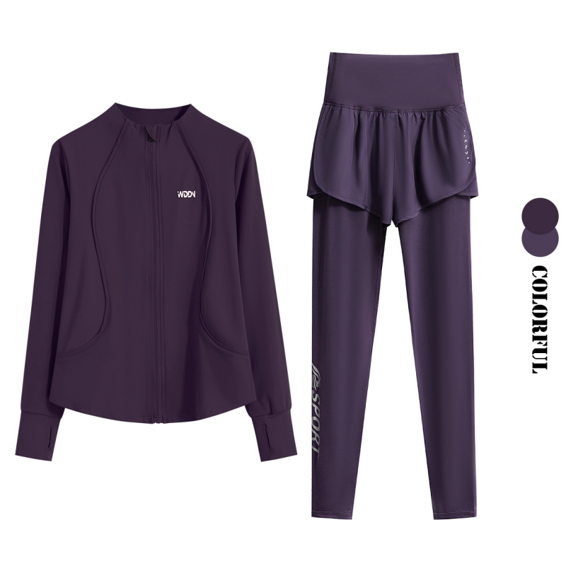 DRUR M-4XL Yoga Outfits 2 Piec - Winter Yoga Clothing 评论和价格