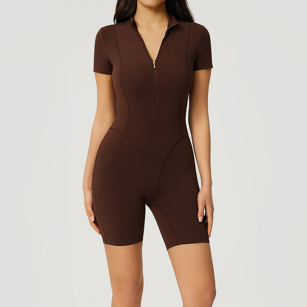 Zipper Workout Jumpsuit Sports - Winter Yoga Clothing 评论和价格