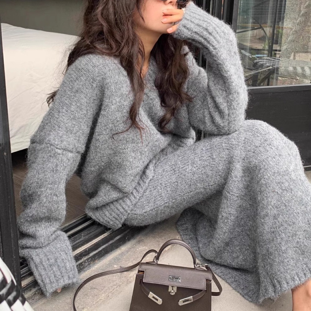 Vintage Knitted Sweater Set Sk - Winter Clothing Vintage 评论和价格