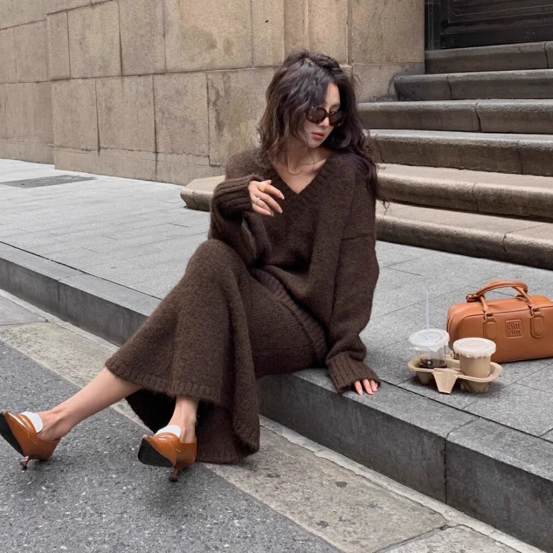 Vintage Knitted Sweater Set Sk - Winter Clothing Vintage 评论和价格