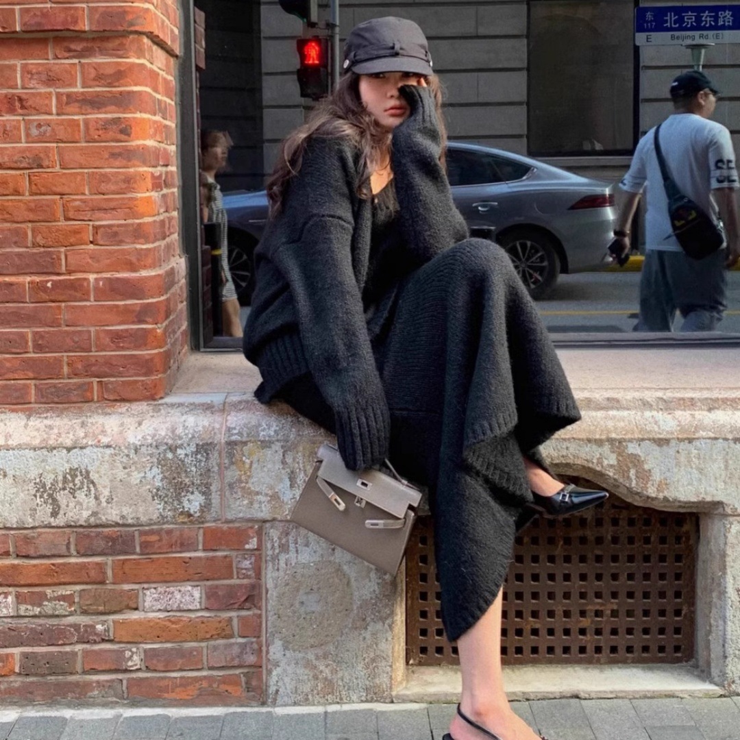Vintage Knitted Sweater Set Sk - Winter Clothing Vintage 评论和价格