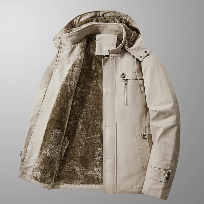 Quality Male Multi-pocket Hood - Quality Winter Clothing Bomber Jacket 评论和价格