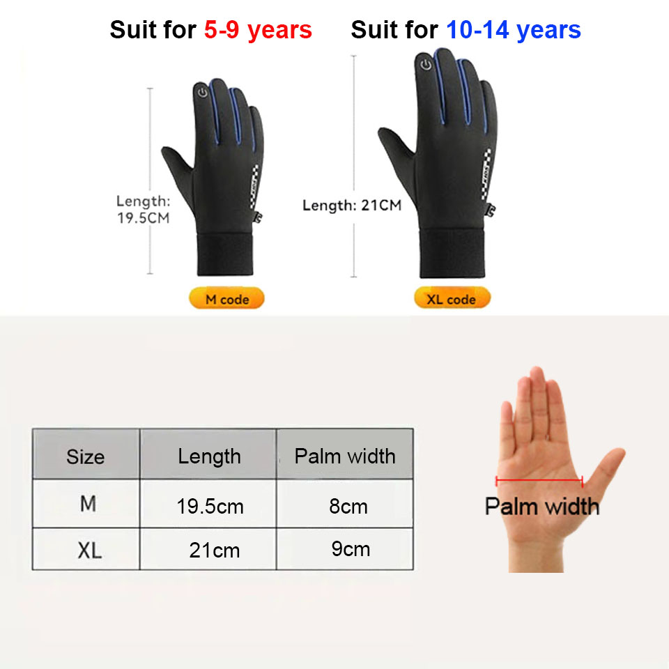 GTUBIKE Children's Gloves Touc - Waterproof Mitten Ski 评论和价格