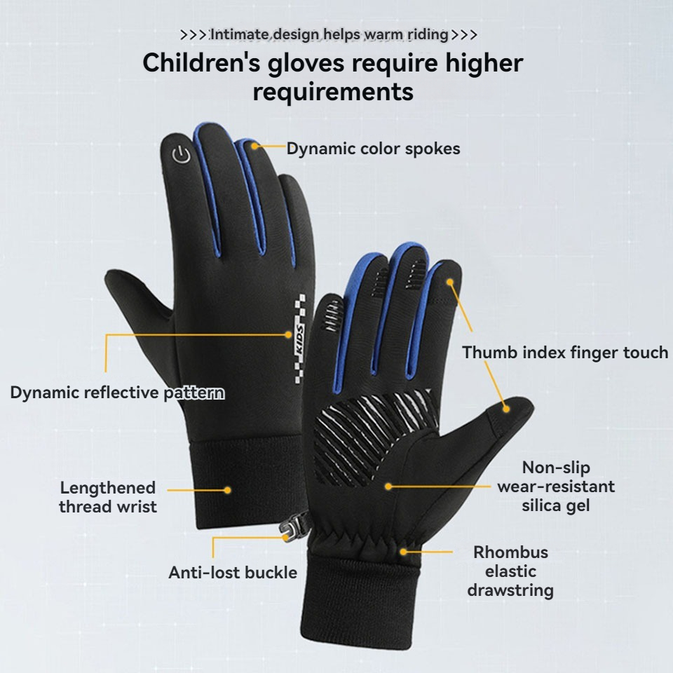 GTUBIKE Children's Gloves Touc - Waterproof Mitten Ski 评论和价格