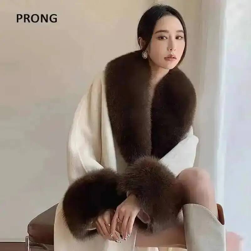 100% Real Fox Fur Collar Winte - Winter Clothing Deals 评论和价格