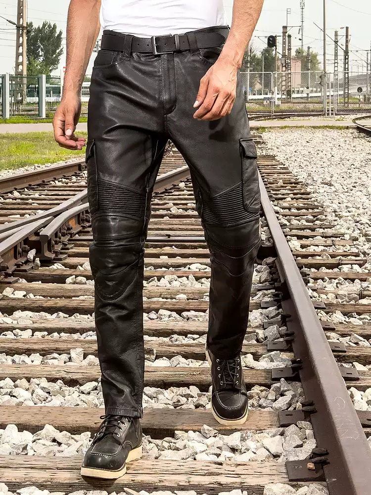 Black Winter Leather Trousers  - Winter Clothing Vintage 评论和价格