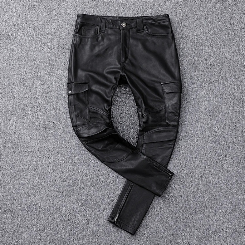 Black Winter Leather Trousers  - Winter Clothing Vintage 评论和价格