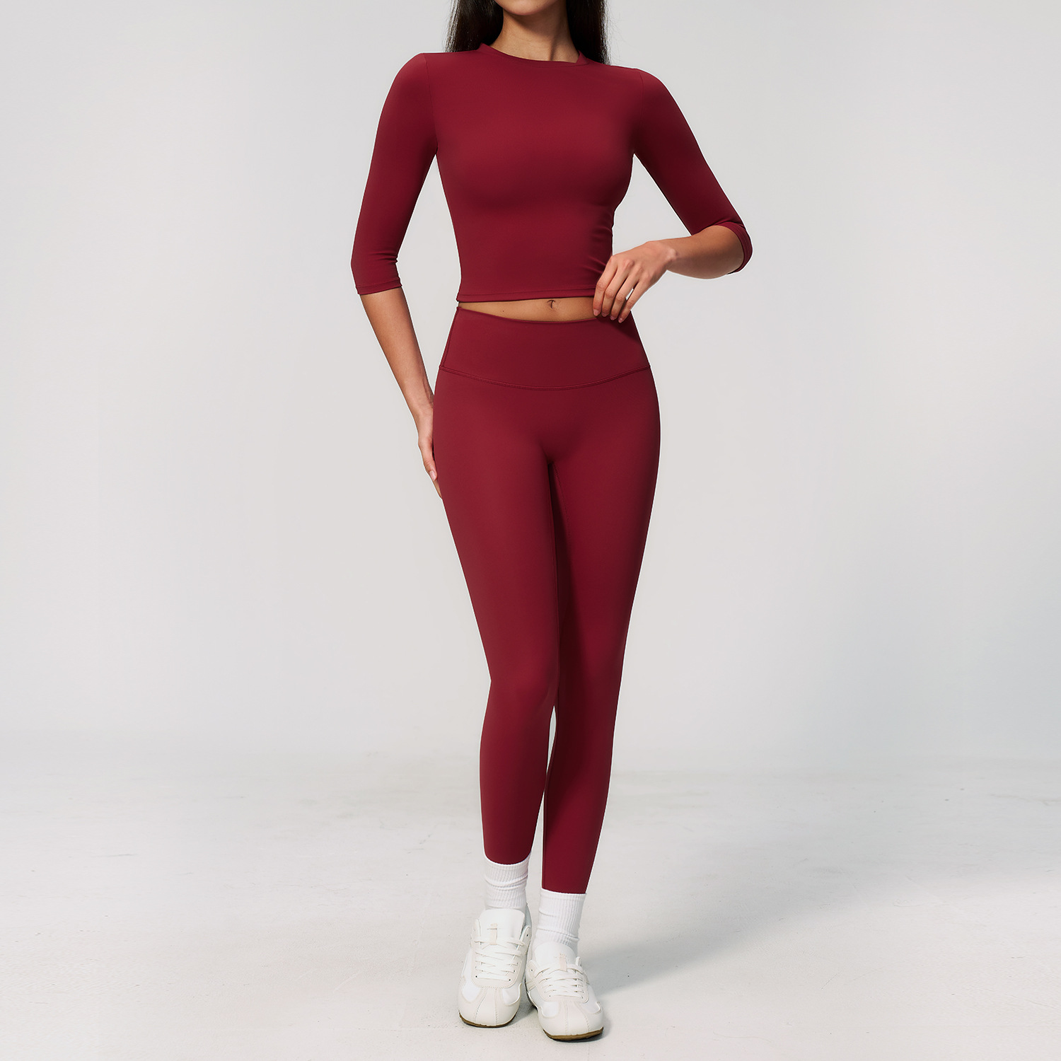 Yoga Suit 2PCS Sports Set Quic - Winter Yoga Clothing 评论和价格
