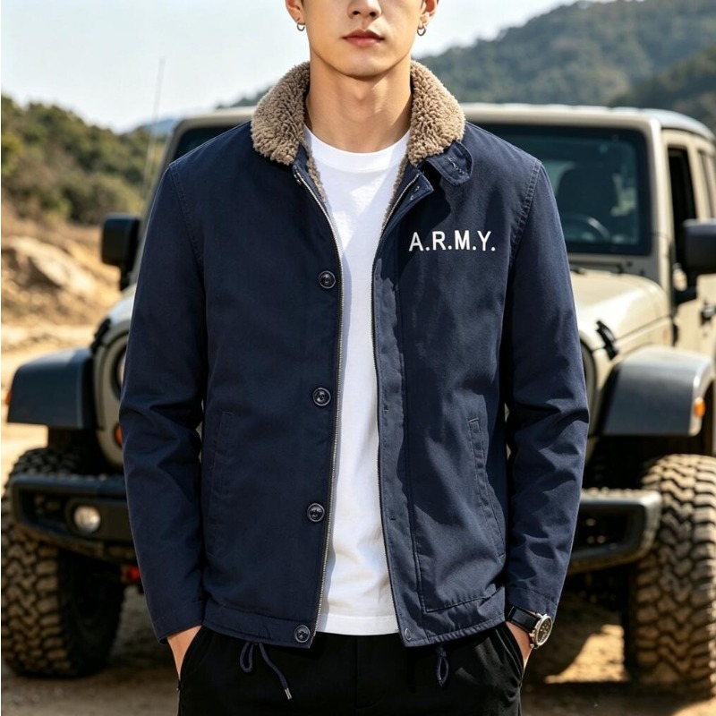 New Fashion Men Fleece Warm Wi - Quality Winter Clothing Bomber Jacket 评论和价格